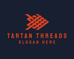 Tartan - Woven Textile Fish logo design