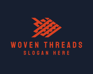Woven Textile Fish logo design