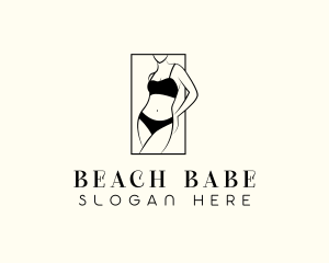 Bikini - Skinny Bikini Lingerie logo design