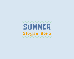 Playful Summer Waves logo design