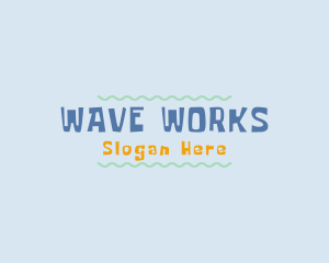 Playful Summer Waves logo design