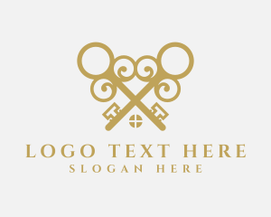 Property - Gold Roof Key logo design