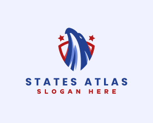 USA Shield Eagle logo design