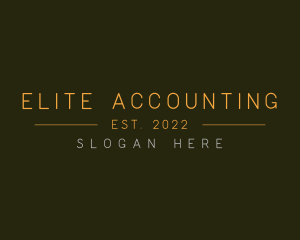 Thin Professional Accounting logo design