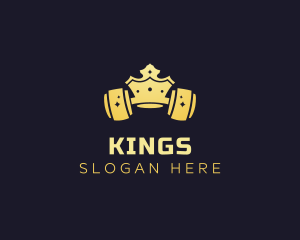 Royal Crown Dumbbell logo design