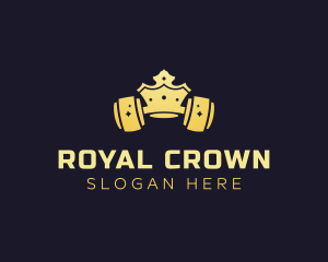 Royal Crown Dumbbell logo design