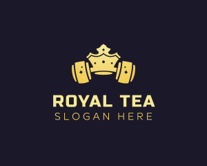 Royal Crown Dumbbell logo design