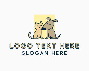 Cat Dog Veterinary Logo