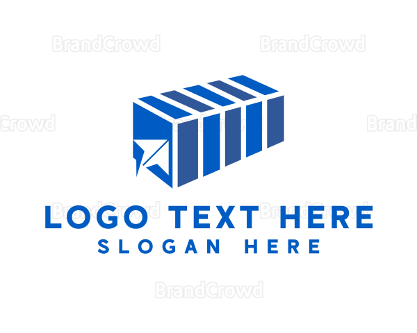 Logistics Arrow Cargo Container Logo