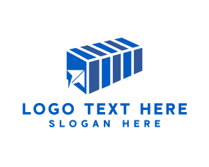 Logistics Arrow Cargo Container logo design