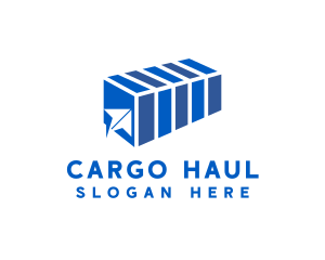 Logistics Arrow Cargo Container logo design