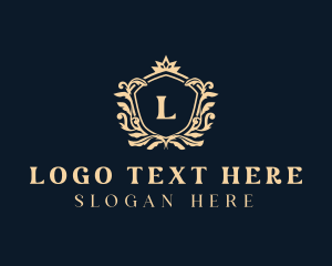 Lettermark - Crown Shield Crest logo design
