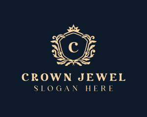 Crown - Crown Shield Crest logo design