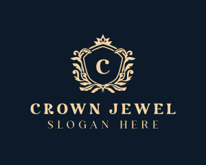 Crown Shield Crest logo design