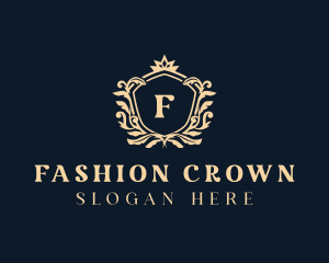 Crown Shield Crest logo design