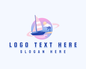 Location - Beach Yacht Travel logo design