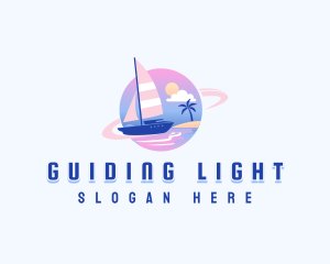 Beach Yacht Travel logo design