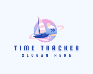 Beach Yacht Travel logo design