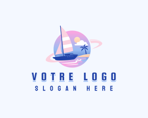 Tour Guide - Beach Yacht Travel logo design