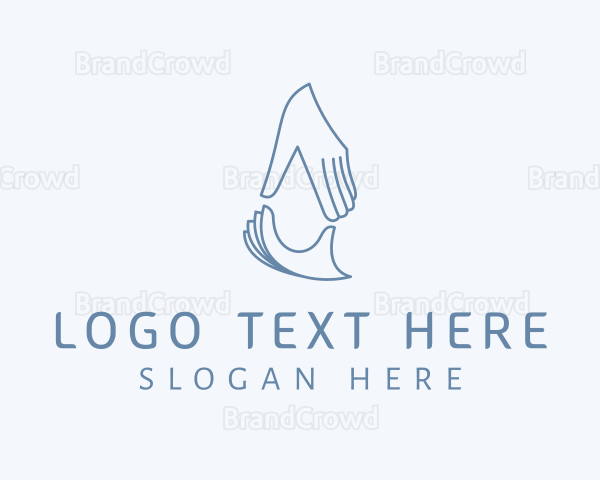 Massage Droplet Hands Logo