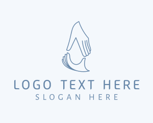 Relaxation - Massage Droplet Hands logo design