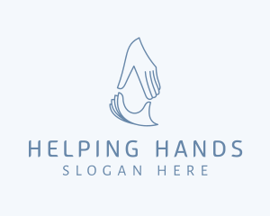 Hands - Massage Droplet Hands logo design