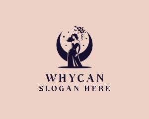 Flower Woman Moon Logo