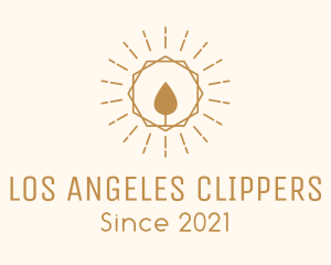 Candle Maker - Sunburst Candle Flame Decor logo design