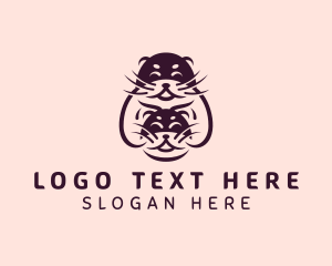 Baby Store - Cute Otter Wildlife Zoo logo design