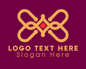 Lux - Golden Elegant Jewelry logo design