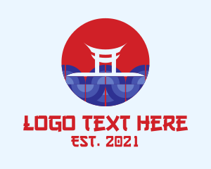 Korean - Japanese Shrine Temple logo design