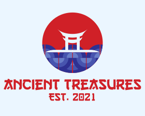 Japanese Shrine Temple  logo design