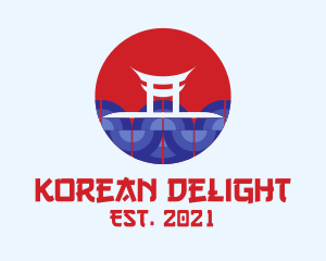 Korean - Japanese Shrine Temple logo design