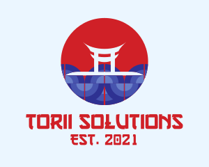 Torii - Japanese Shrine Temple logo design