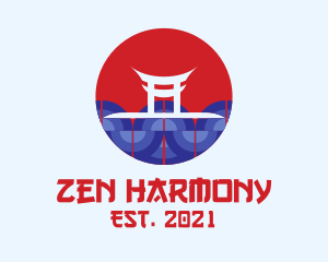 Buddhism - Japanese Shrine Temple logo design