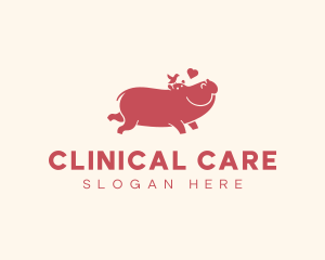 Hippo Animal Veterinary logo design