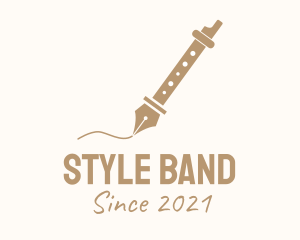 Fountain Pen Flute logo design