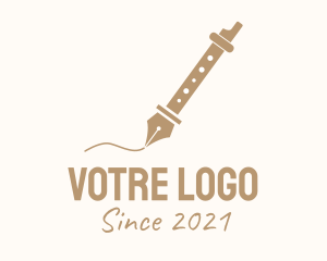 Aerophone - Fountain Pen Flute logo design