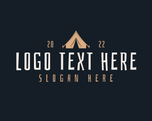 Outdoor Recreation - Camping Tent Adventure logo design