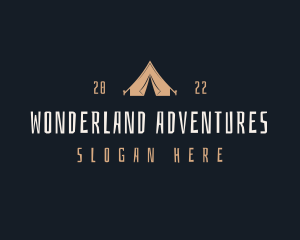 Camping Tent Adventure logo design