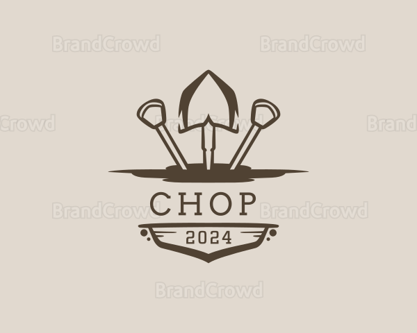 Shovel Farming Tool Logo