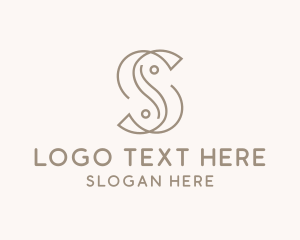 Brown - Elegant Minimal Letter S logo design