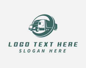 Closed Van - Cargo Logistics Trucking logo design