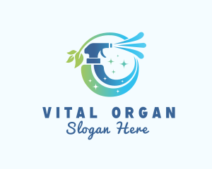 Natural Organic Sprayer logo design