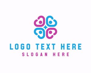 Caring - Community People Crowdsourcing logo design