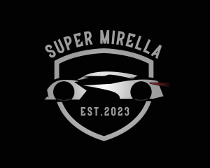 Super Car Racing Shield logo design