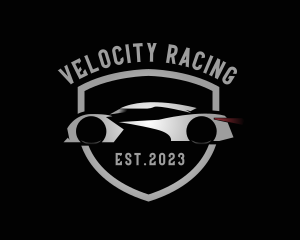 Super Car Racing Shield logo design