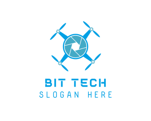 Drone Tech Shutter logo design