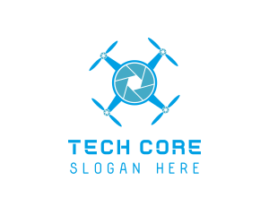 Drone Tech Shutter logo design