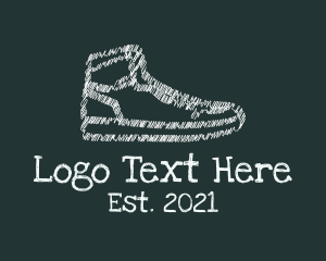 Kicks - Scribble Footwear Sneakers logo design